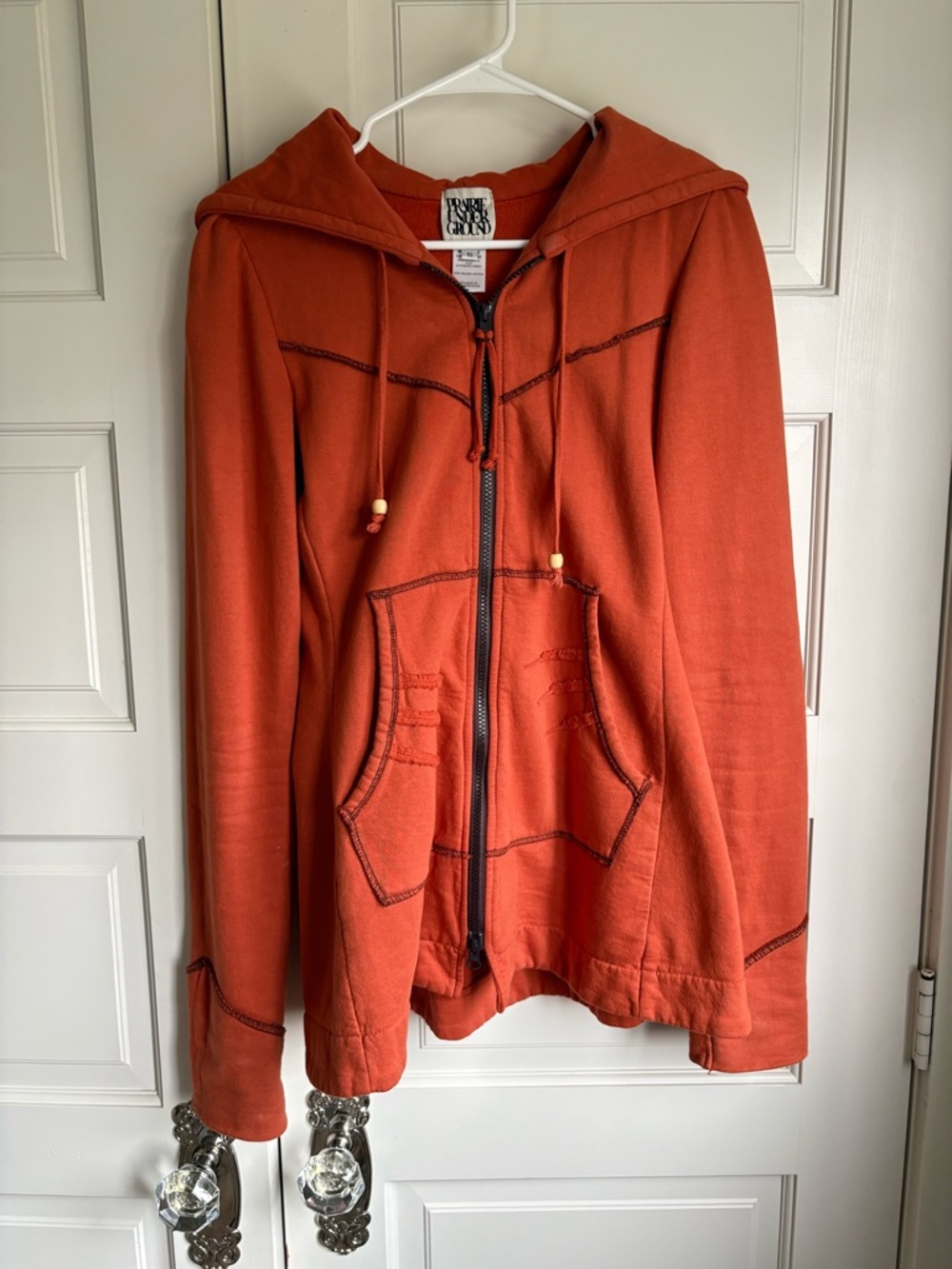 Prairie Underground Rust Orange Zip Hoodie Jacket